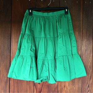Cynthia Rowley green ruffle skirt